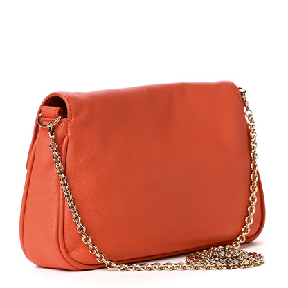 Fendi Vitello Flamingo Fendista Pouchette Crossbody Arancio 2 of 3
