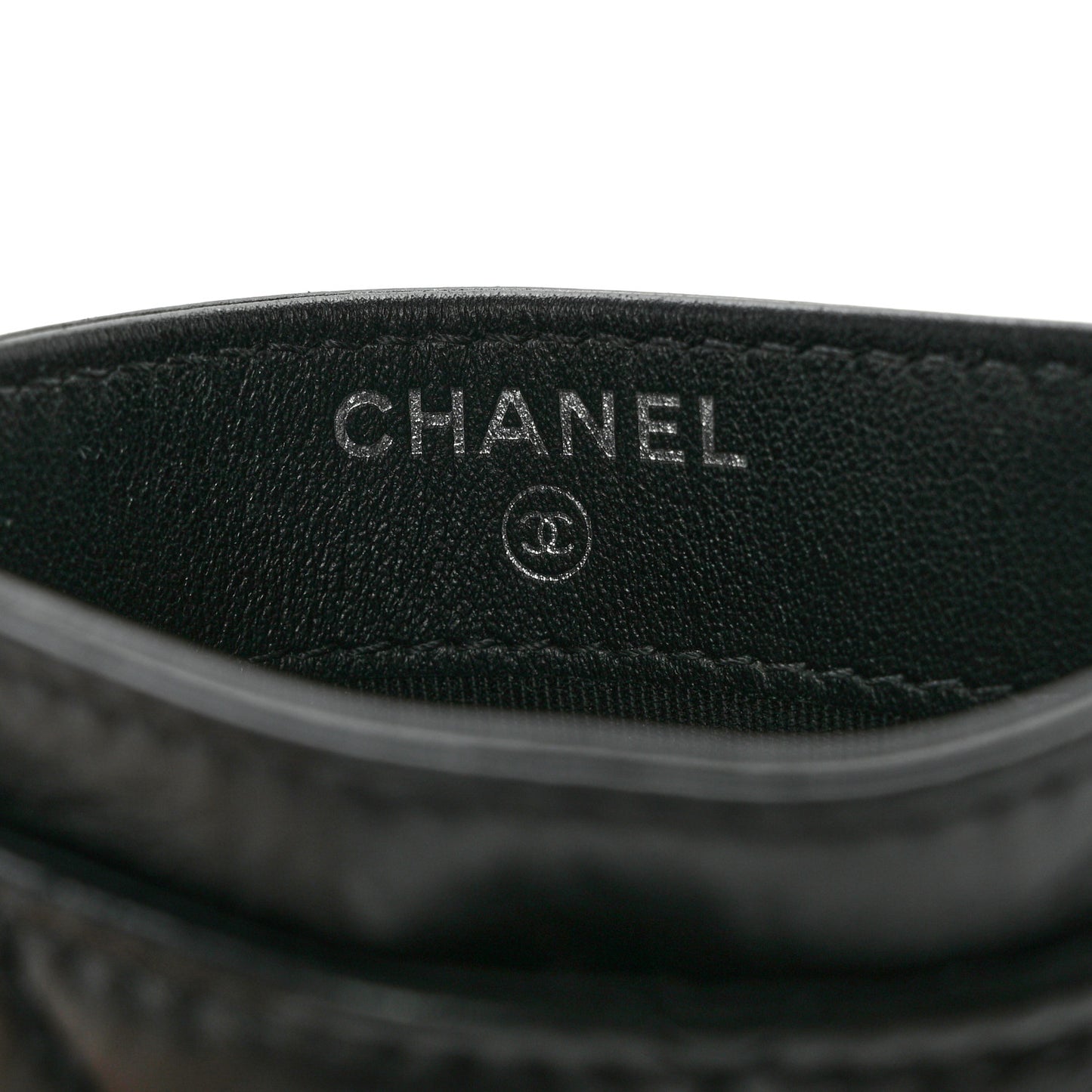 Aged Calfskin Quilted Reissue Card Holder So Black