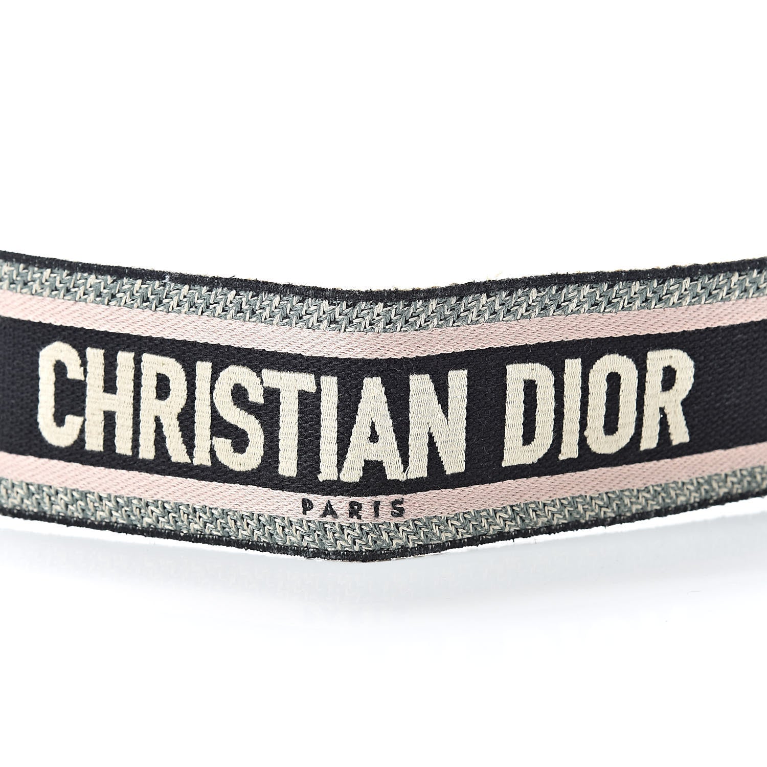 Christian Dior Canvas Embroidered Shoulder Strap Rose Multicolor 4 of 6