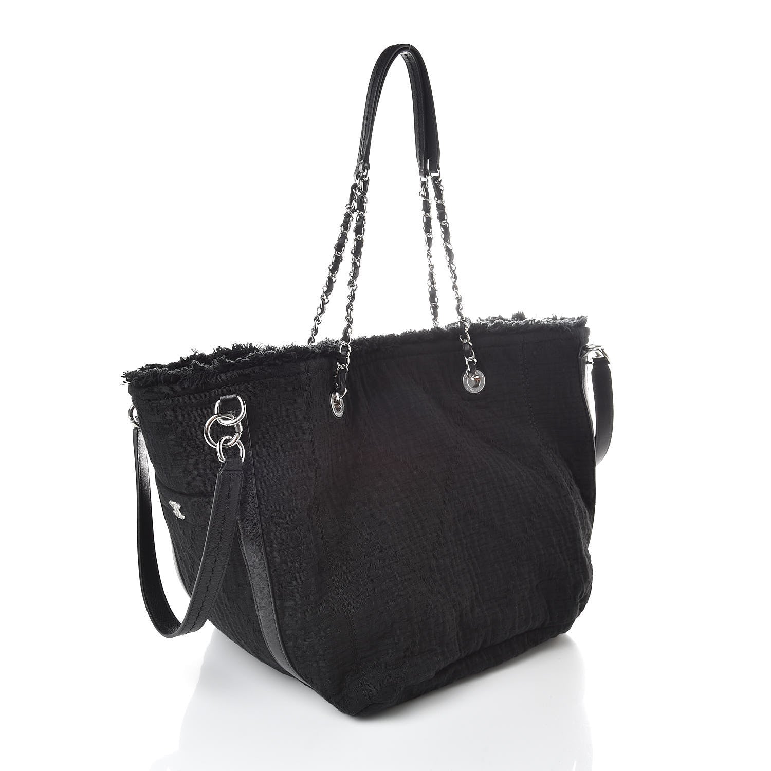Chanel Canvas Small Double Face Tote Black 3 of 10