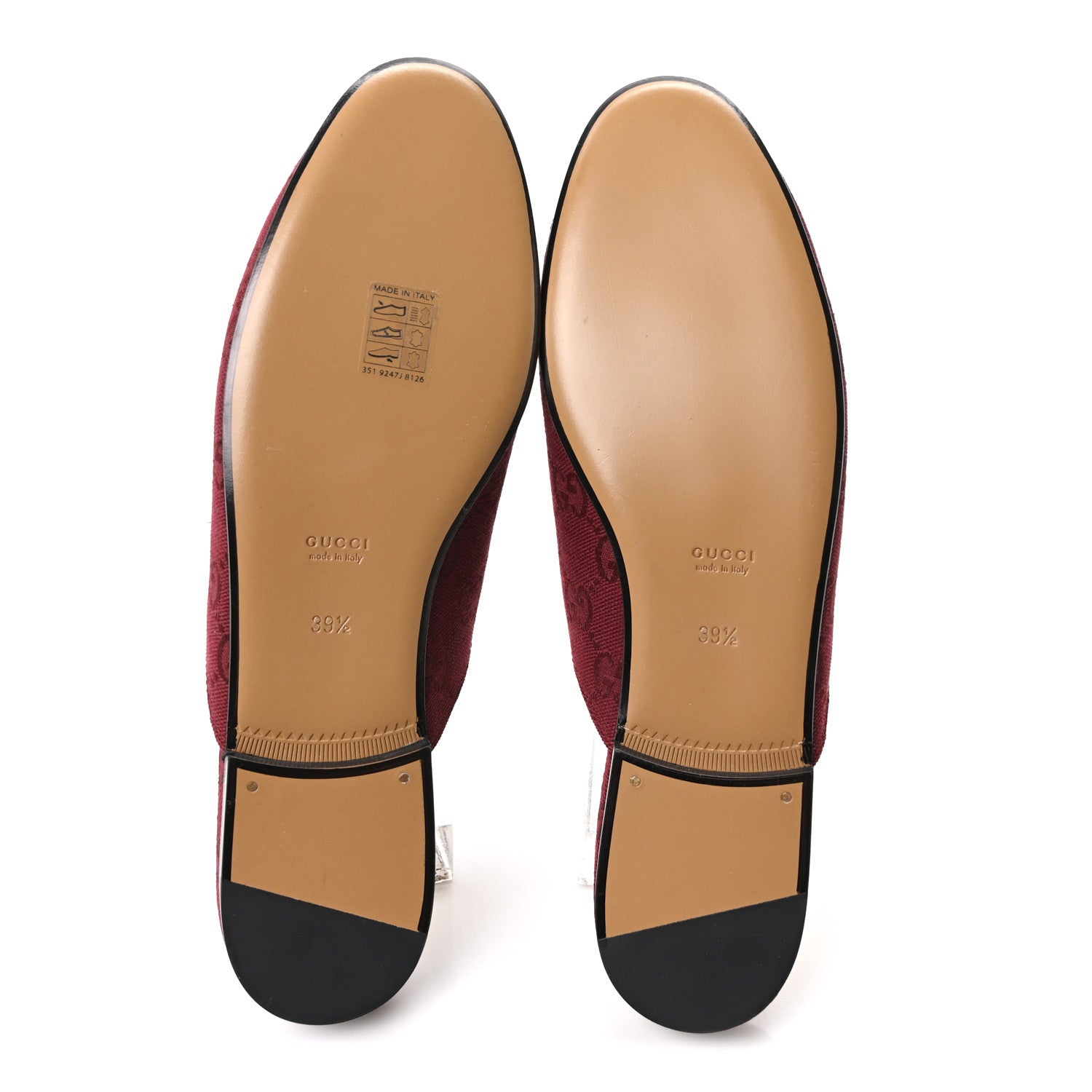 Gucci New Canvas GG Monogram Malaga Kid Womens Princetown Slippers 39.5 Rosso Ancora 6 of 9