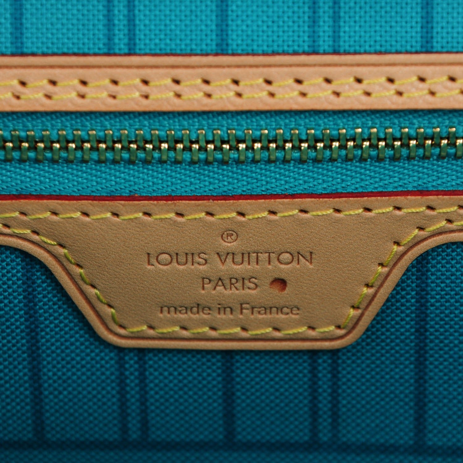 Louis Vuitton Monogram V Neverfull MM Turquoise 6 of 8