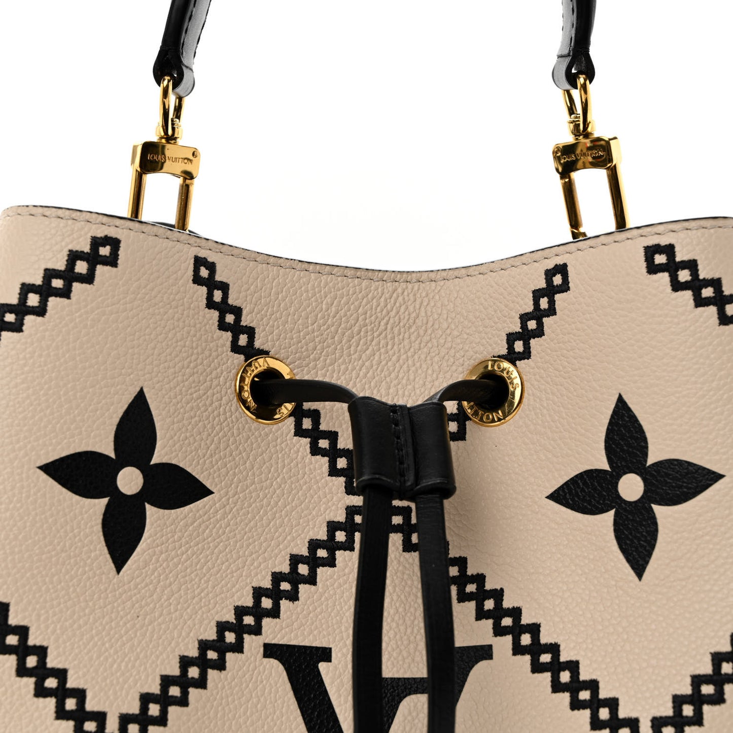 Empreinte Monogram Giant Broderies Neonoe MM Cream Black