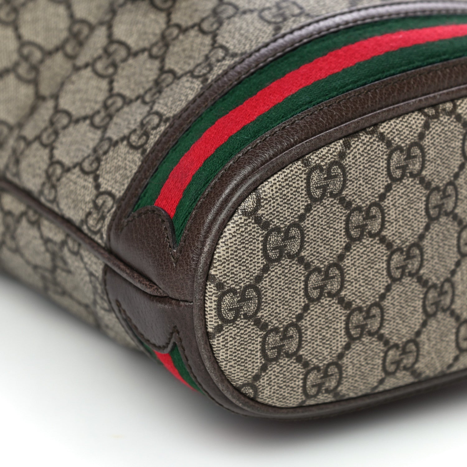 Gucci GG Supreme Monogram Web Small Ophidia Bucket Bag Brown 11 of 12