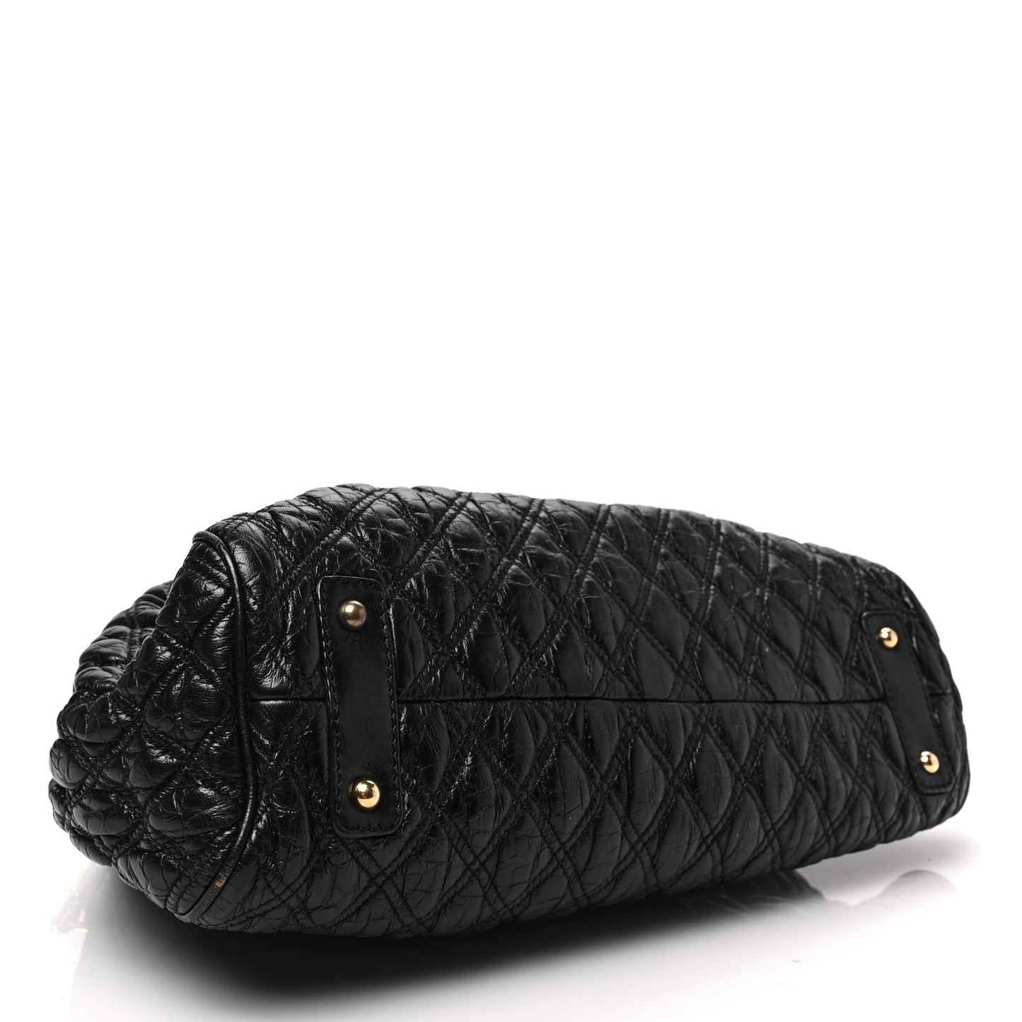 Calfskin Quilted Stam Black