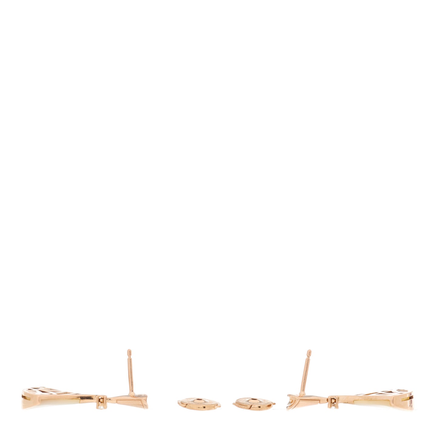 18K Rose Gold Diamond Mother of Pearl Divas' Dream Earrings