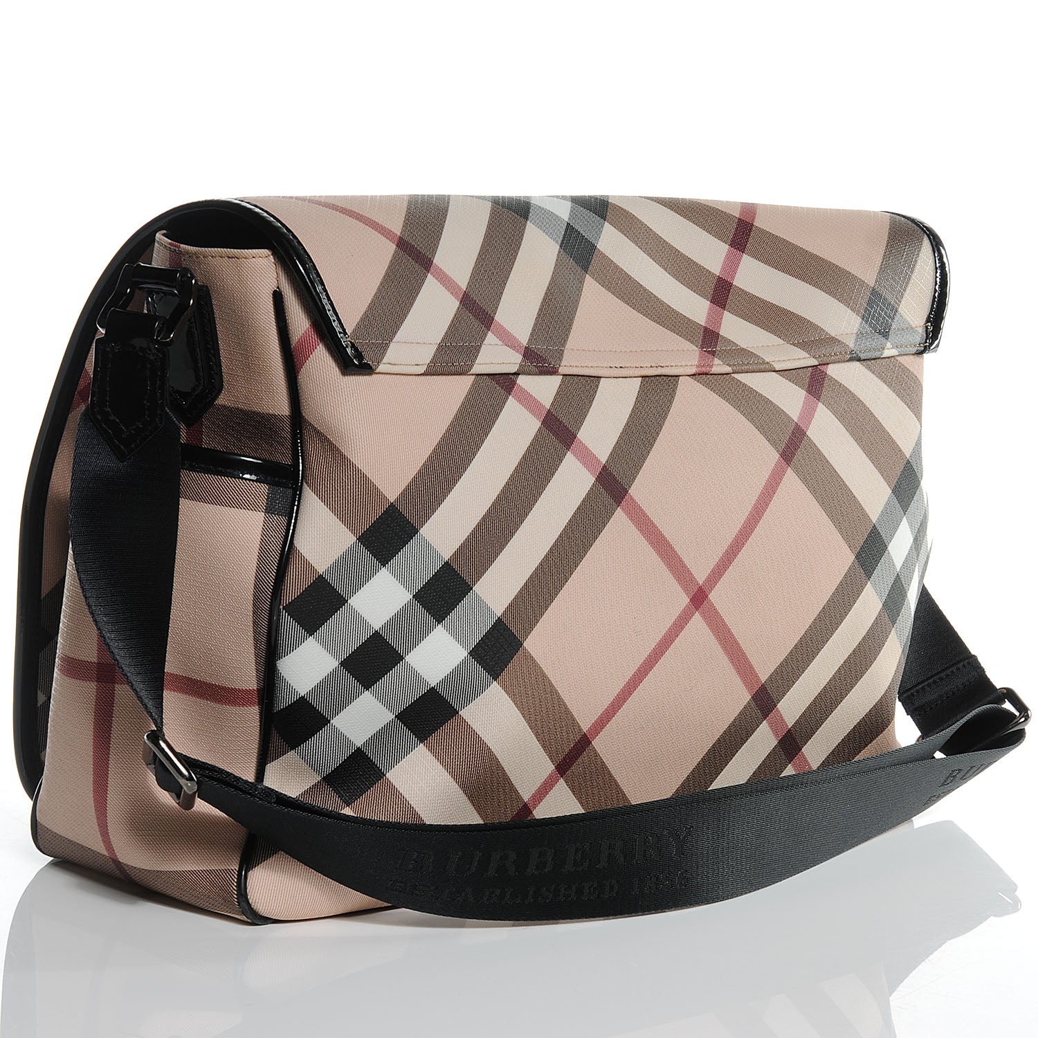 Burberry Nova Check Diaper Messenger Bag 3 of 7