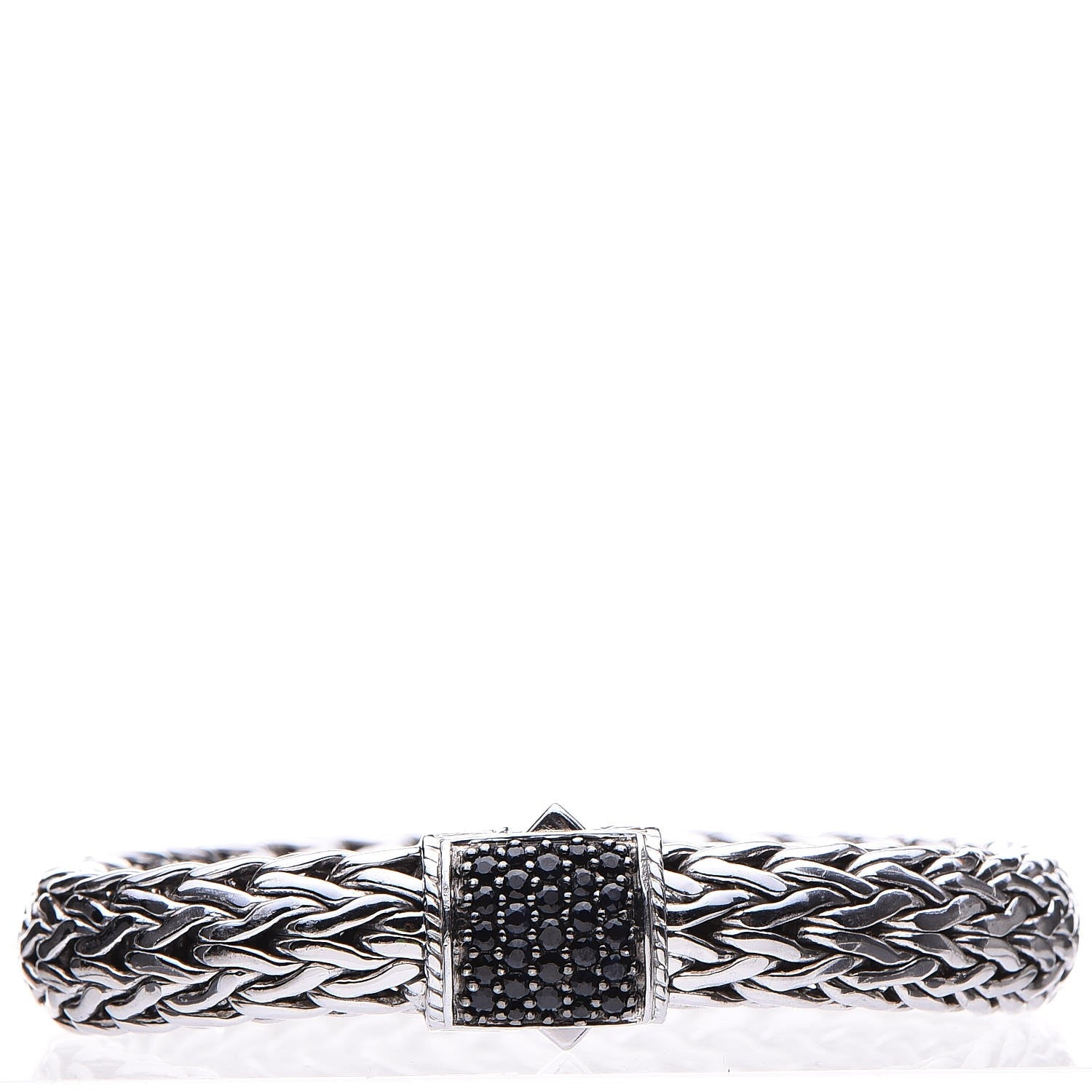John Hardy Sterling Silver Black Sapphire Classic Chain Bracelet M 1 of 6