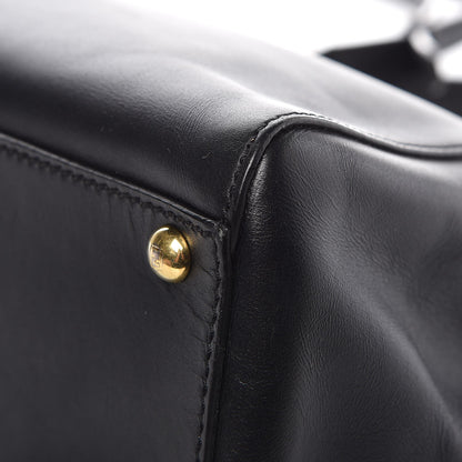 Fendi Vitello Morgan Shiny Nappa Medium Peekaboo Iconic Satchel Black 11 of 15