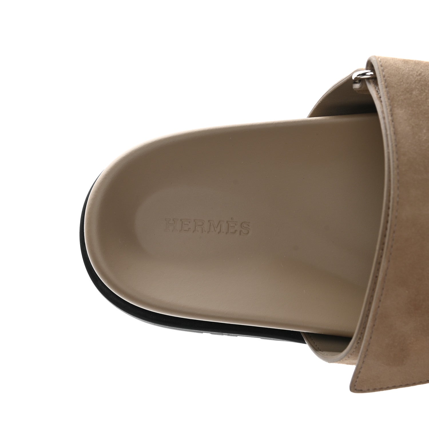 Hermes Suede Goatskin Mens Chypre Sandals 44 Vert Army 7 of 10