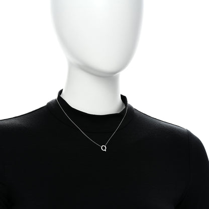Tiffany Platinum Diamond Letters Q Pendant Necklace 2 of 6