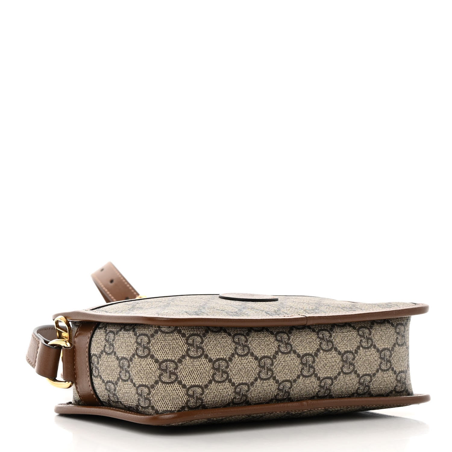 Gucci GG Supreme Monogram Azalea Calfskin Mini Retro Interlocking G Shoulder Bag Beige Ebony Brown Sugar 4 of 11