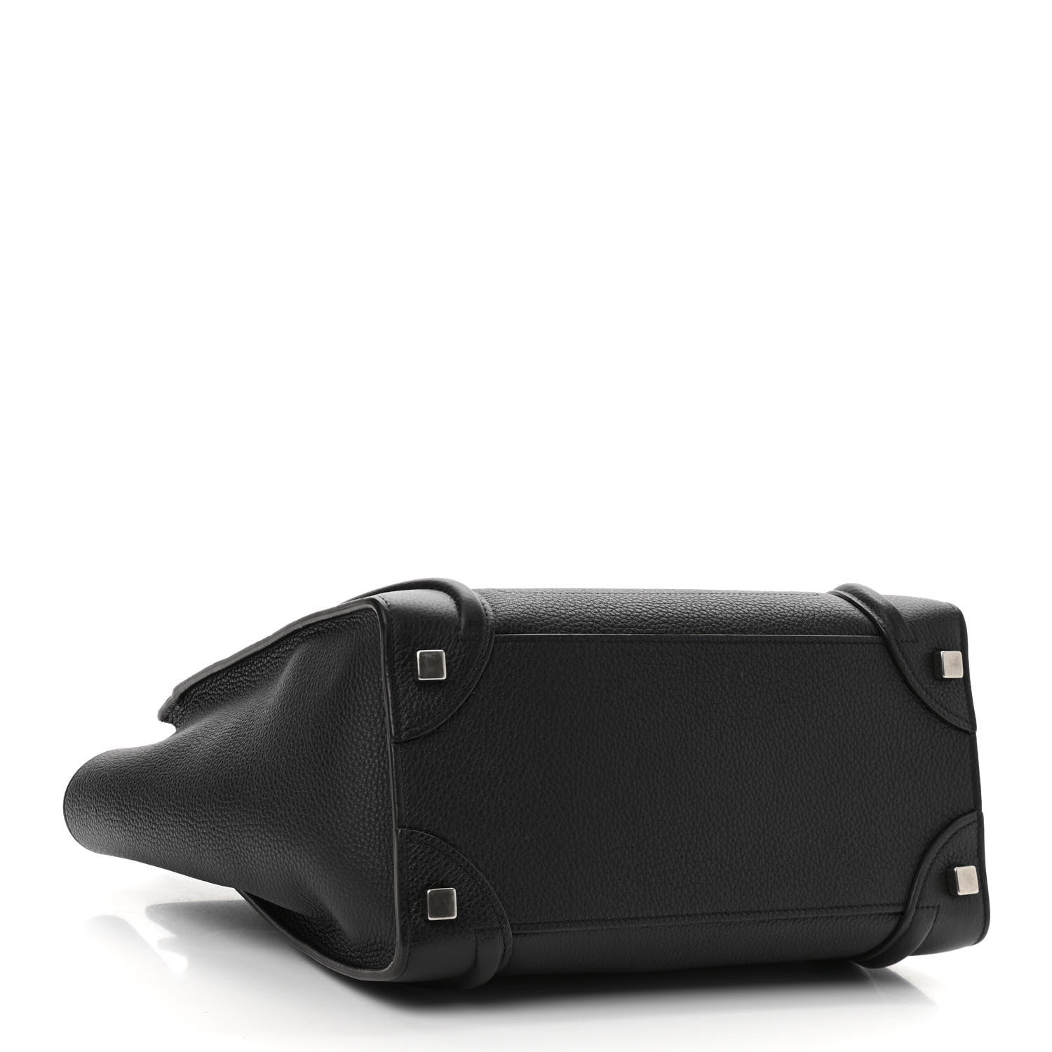 Celine Drummed Calfskin Micro Luggage Black 4 of 9