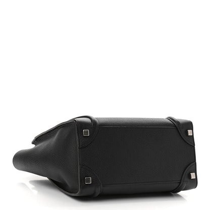 Celine Drummed Calfskin Micro Luggage Black 4 of 9