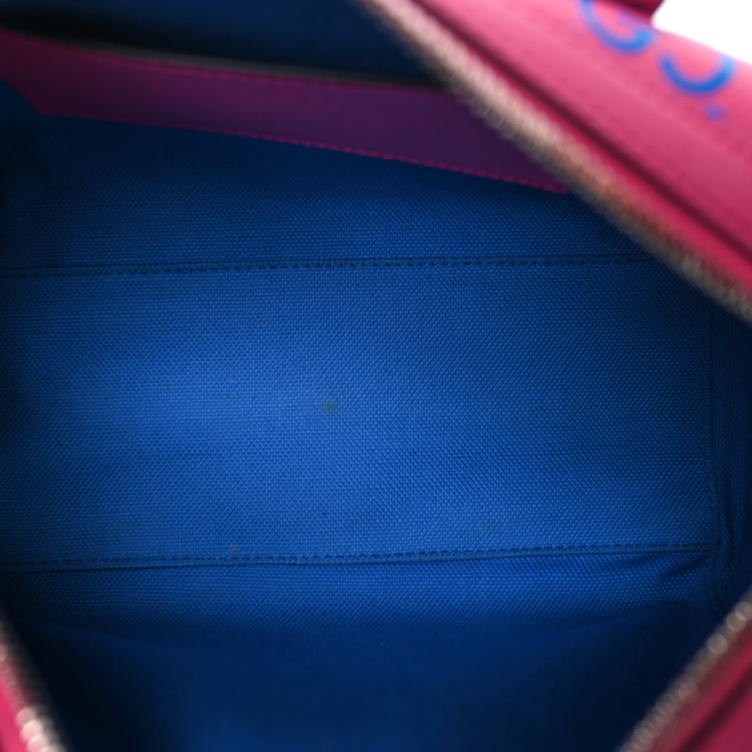 Gucci Calfskin GG Tennis Bi-Color Embossed Mini Duffle Bag Modern Fucsia Modern Blue 5 of 10