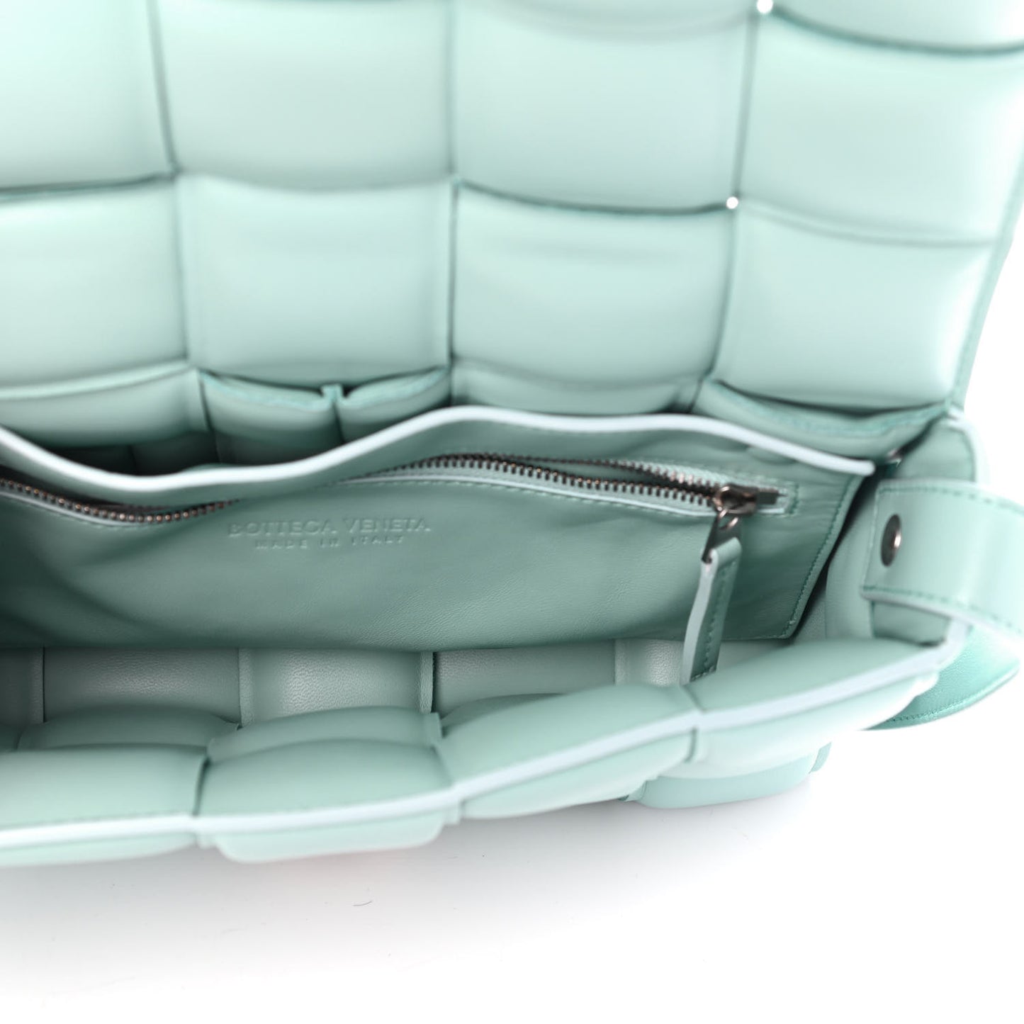Nappa Maxi Intreccio Padded Cassette Crossbody Bag Spearmint