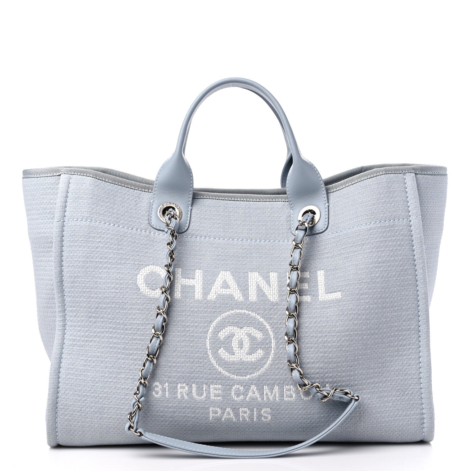 Chanel Mixed Fibers Medium Deauville Tote Grey 2 of 13