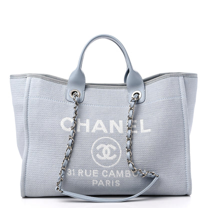 Chanel Mixed Fibers Medium Deauville Tote Grey 2 of 13