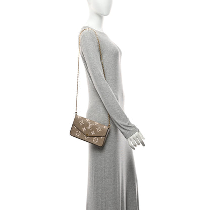 Louis Vuitton Empreinte Monogram Giant Felicie Pochette Tourterelle Creme 2 of 10