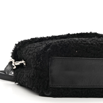 Saint Laurent Shearling Toy Loulou Shoulder Bag Black 8 of 8