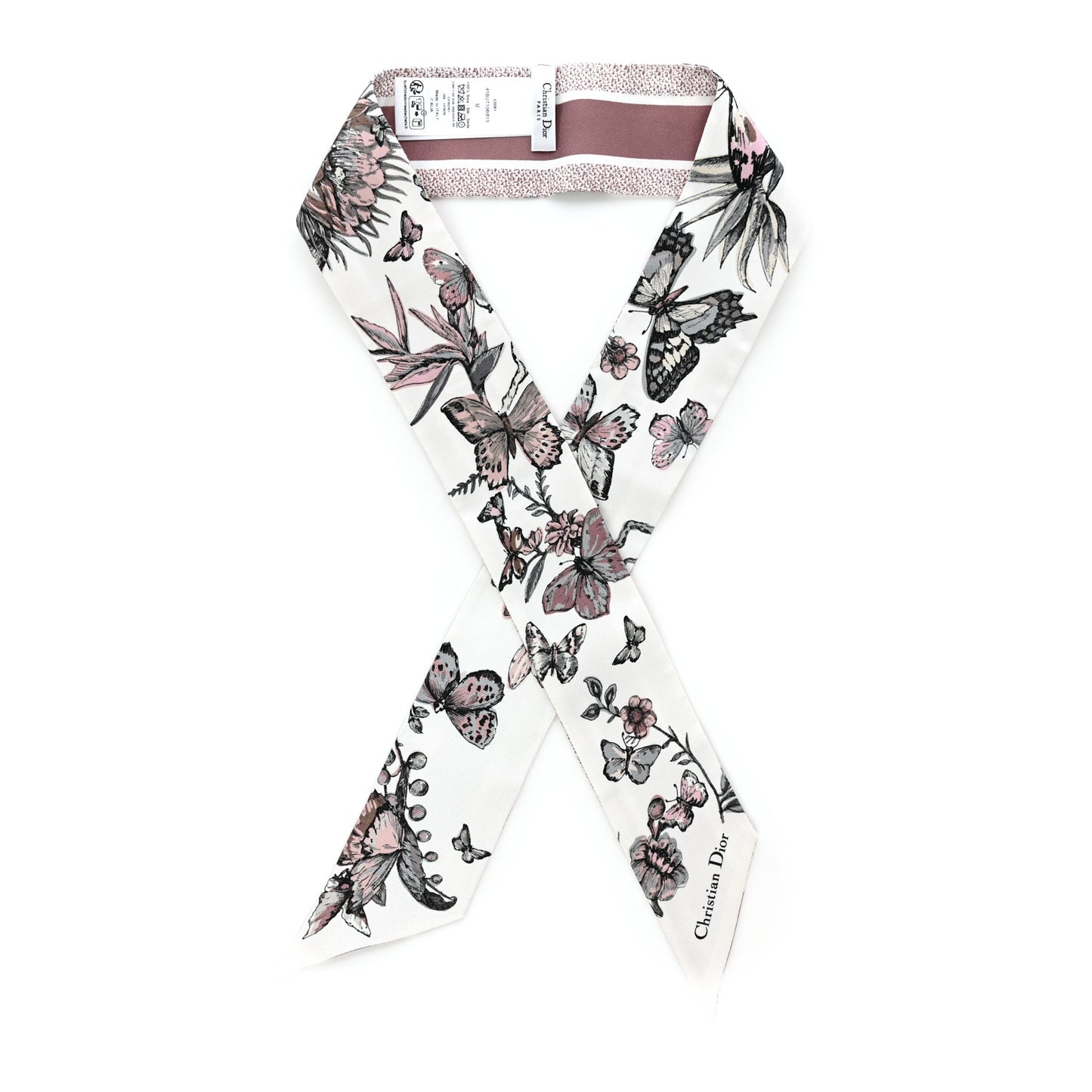 Silk Butterfly Mitzah Scarf Pink