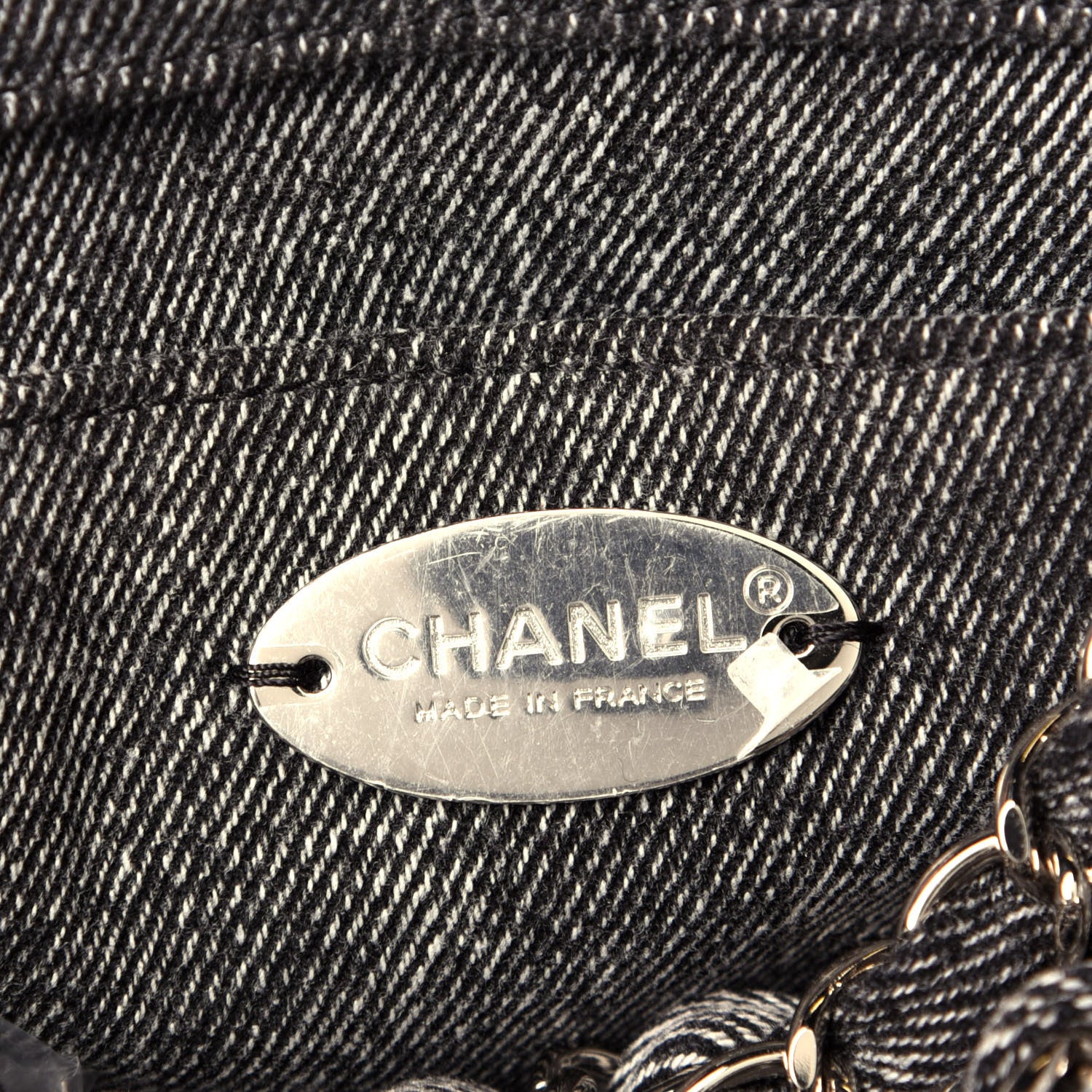 Chanel Denim Embossed CC Logo Print Mini Single Flap Black 6 of 10