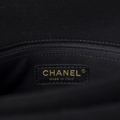 Chanel Jersey Chevron Quilted Medium Trendy CC Dual Handle Flap Bag Black 8 of 11
