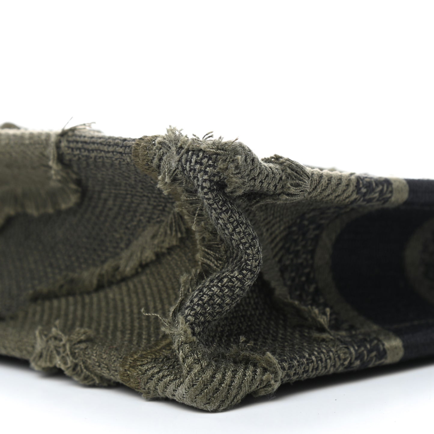 Canvas Embroidered Camouflage Mini Book Tote Green