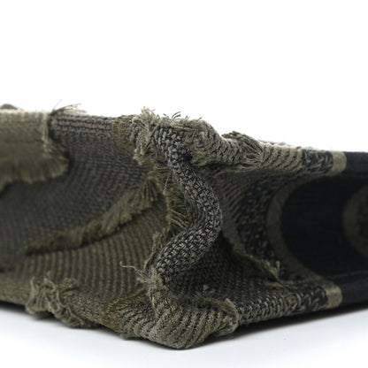 Christian Dior Canvas Embroidered Camouflage Mini Book Tote Green 9 of 9