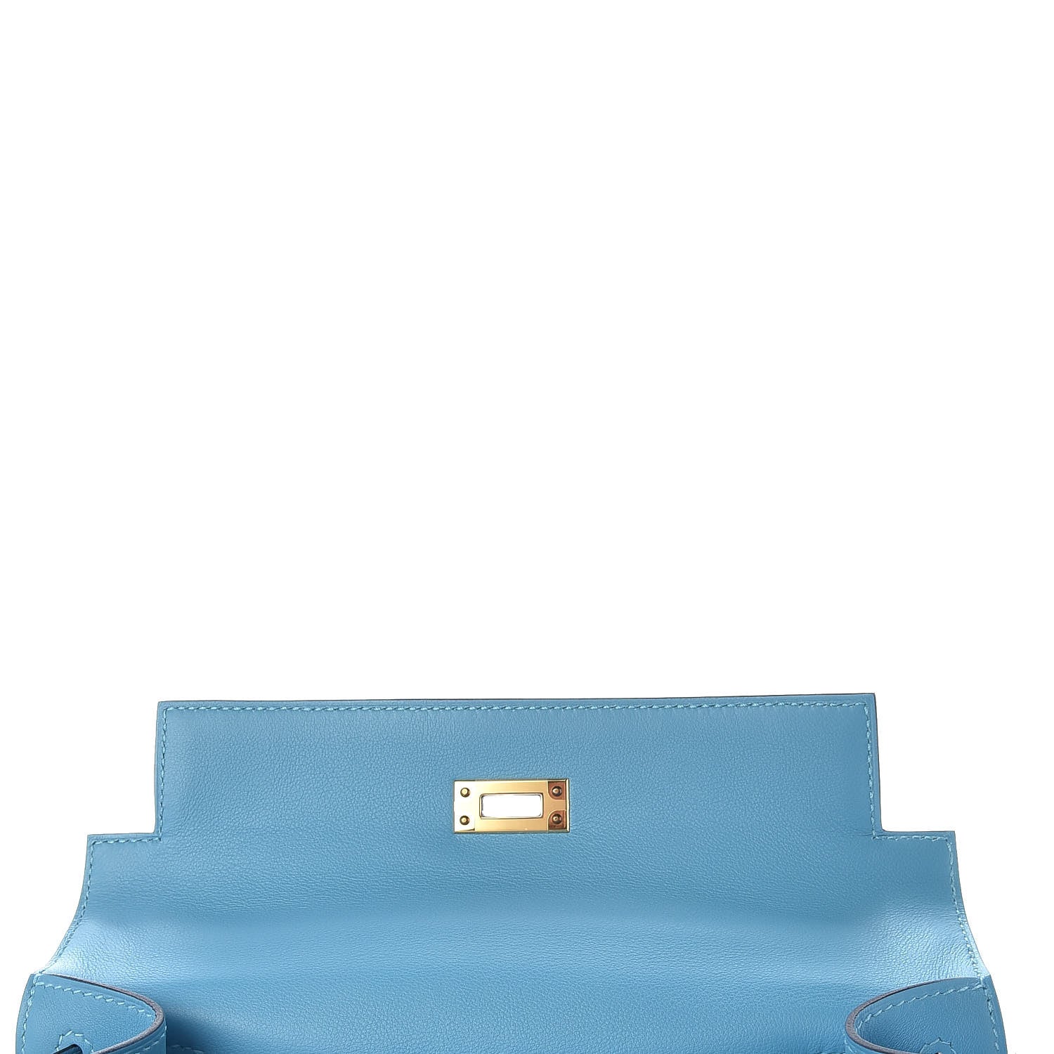 Hermes Swift Kelly Pochette Clutch Bleu Du Nord 7 of 32