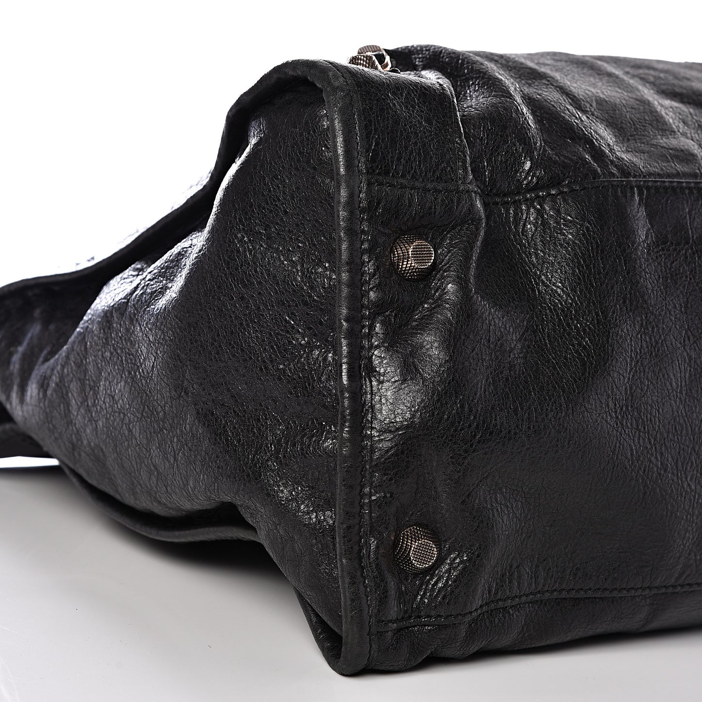 Agneau Giant 12 Rose Gold Hardware Weekender Black