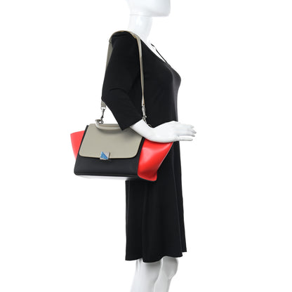 Celine Smooth Calfskin Medium Tri-Color Trapeze Taupe 2 of 11