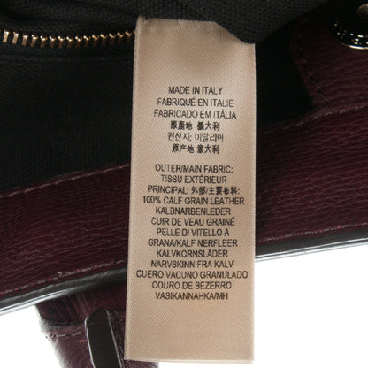 Burberry Grainy Calfskin House Check Medium Banner Tote Mahogany Red 7 of 8