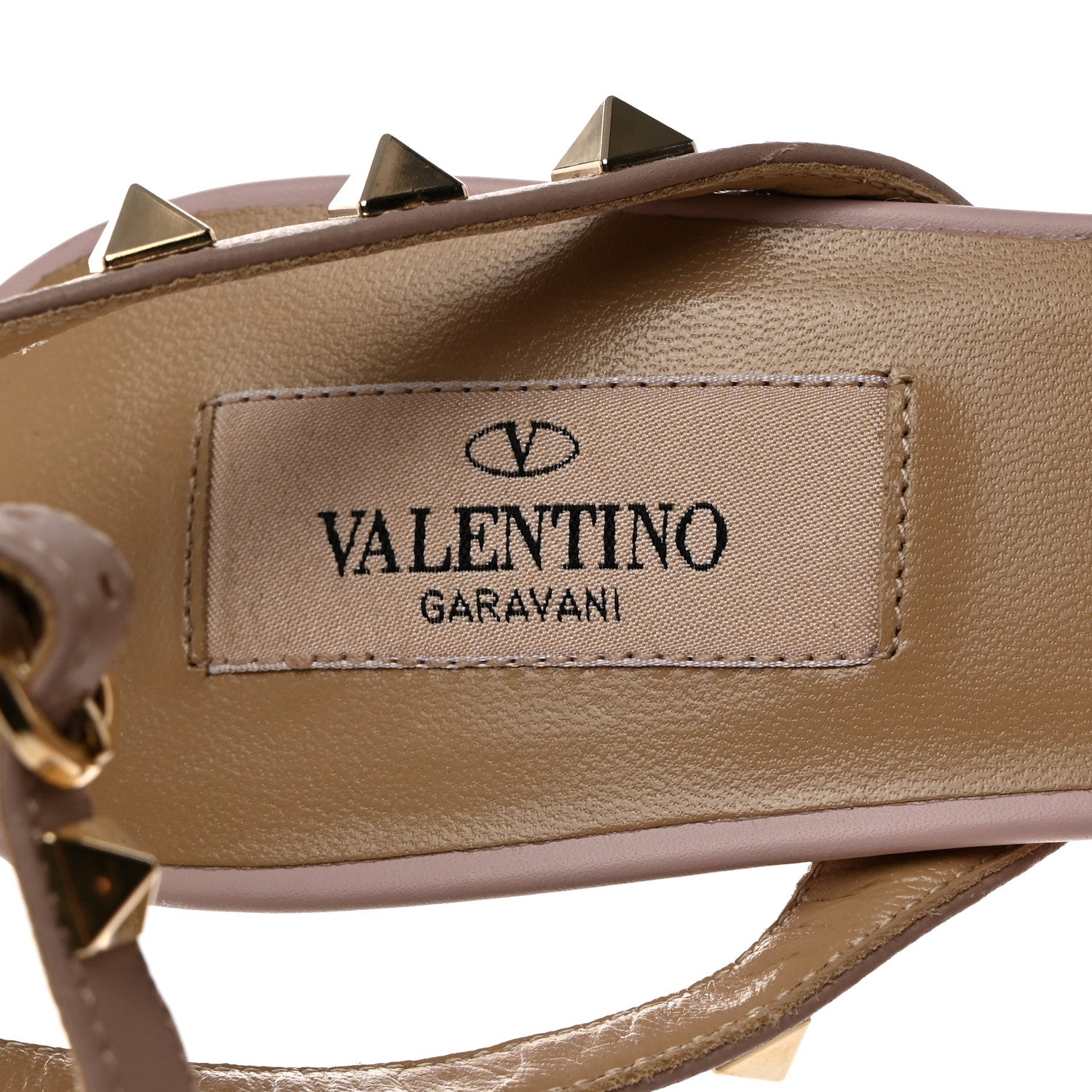 Valentino Garavani Nappa Rockstud Ankle Strap 100mm Sandals 38 Poudre 6 of 7