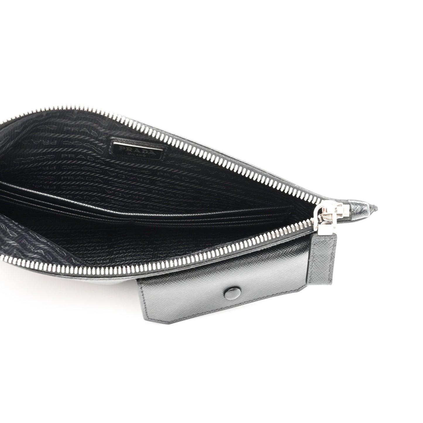 Saffiano Patch Portfolio Case Black