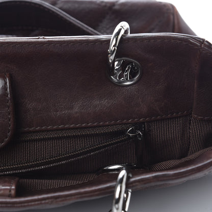 Chanel Calfskin Quilted Petit Shopping Tote PST Brown 9 of 18