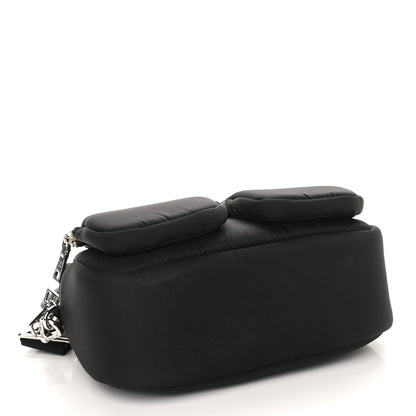 Prada Tessuto Nylon Pocket Cargo Shoulder Bag Black White 4 of 10