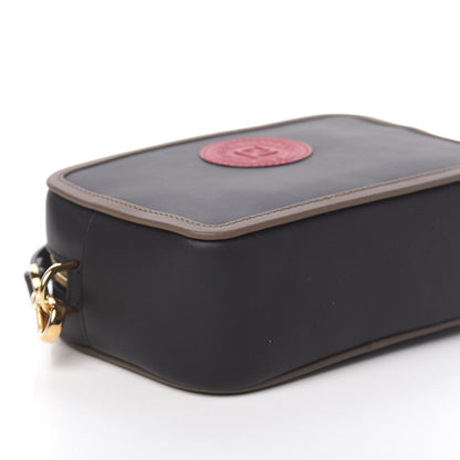 Fendi Vitello Century Matte Stamp Patch Bi-Color Mini Camera Case Black Maya Fragola 8 of 11