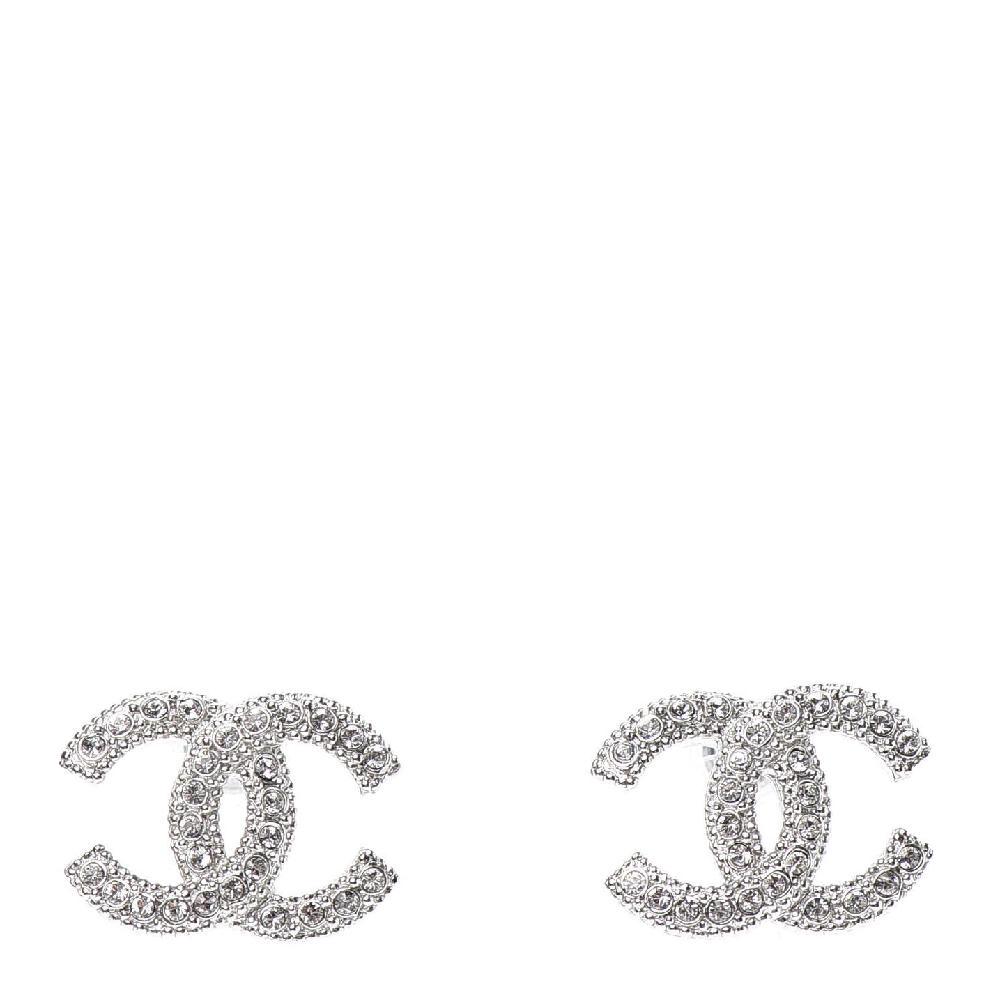 Crystal CC Earrings Silver