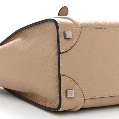 Celine Drummed Calfskin Micro Luggage Dune 8 of 10