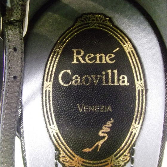 RENECAOVILLAPatentGlitterSoleHeels40Brown