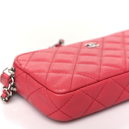 Chanel Caviar Quilted Small Clutch With Chain Pink 10 of 11