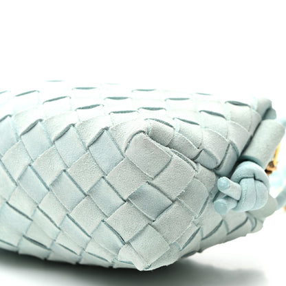 Bottega Veneta Suede Intrecciato Loop Camera Bag Teal 9 of 9
