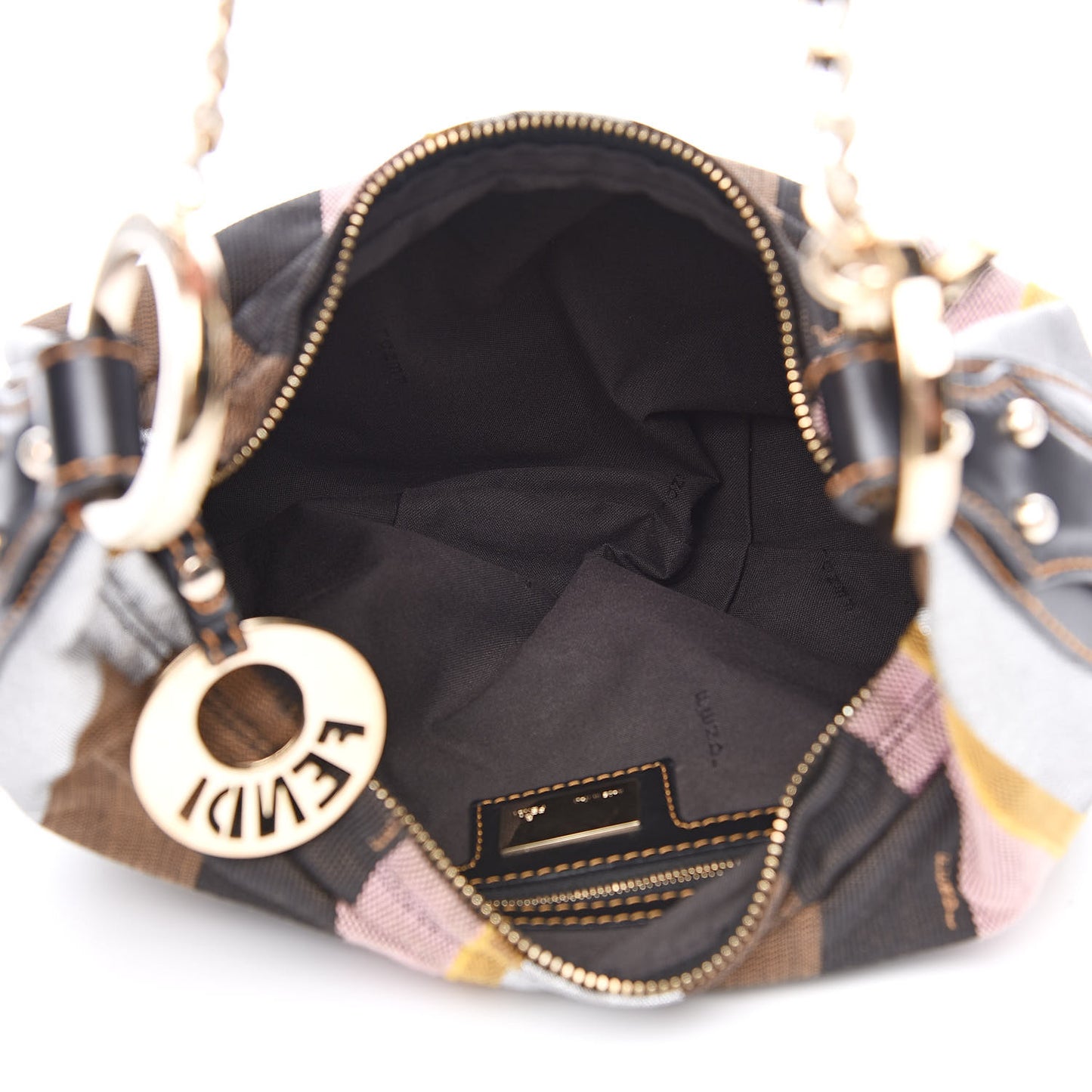 Pequin Small Chef Chain Hobo Multicolor Rosa Black