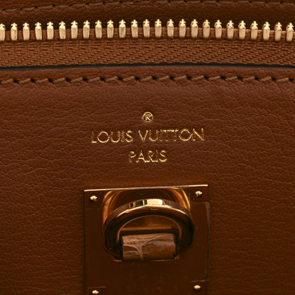 Louis Vuitton Alligator City Steamer MM Sienna Brown 6 of 15