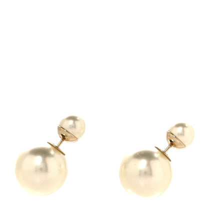 Christian Dior Pearl Mise En Dior Tribal Earrings Gold 1 of 5