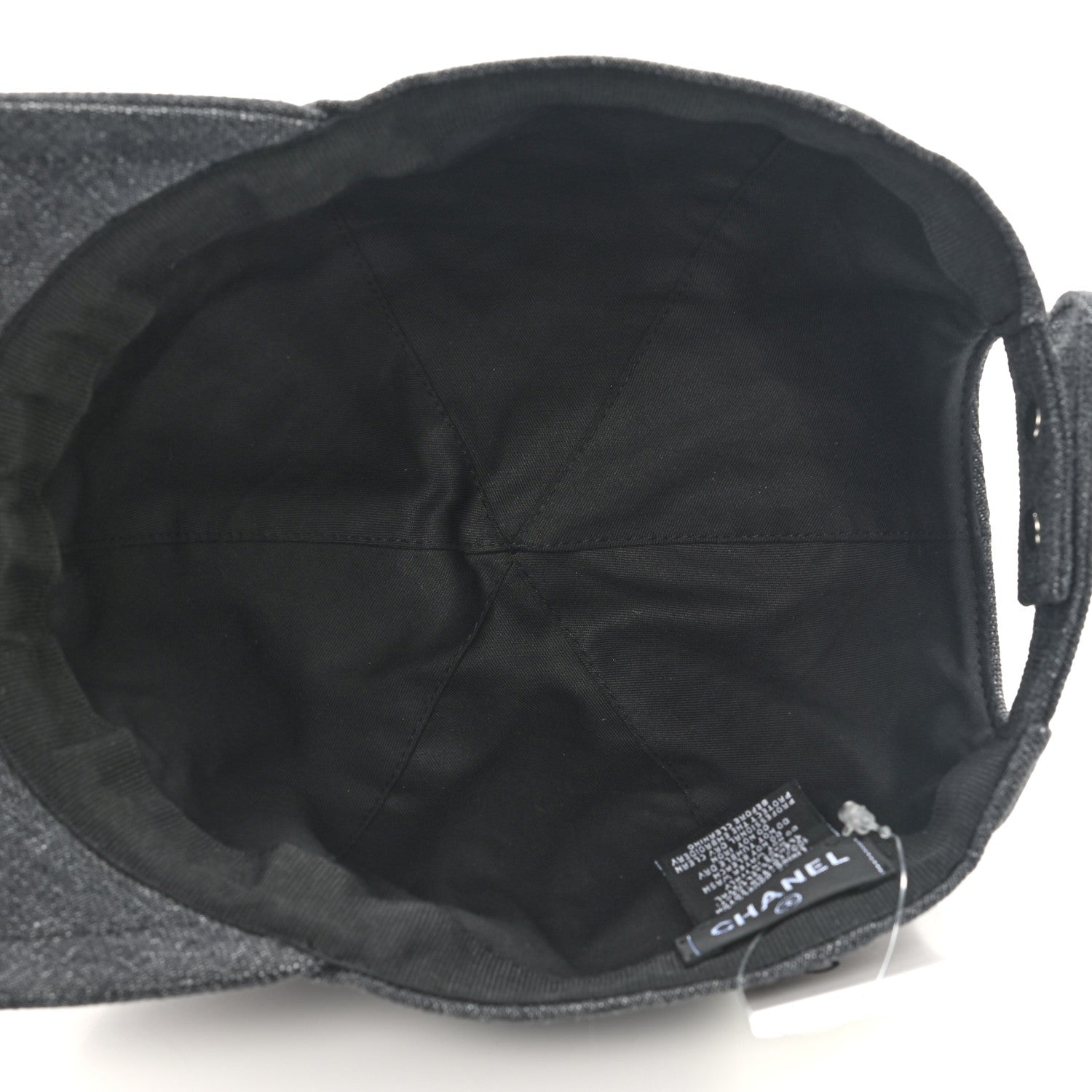 Chanel Cotton Sequin CC Cap Hat Black 7 of 9