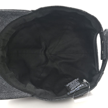 Chanel Cotton Sequin CC Cap Hat Black 7 of 9