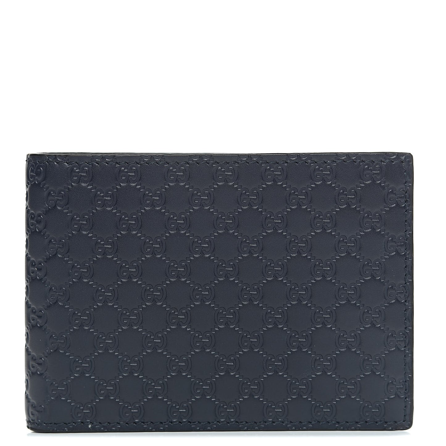 Microguccissima Bi-Fold Wallet Navy Blue
