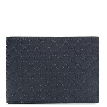 Gucci Microguccissima Bi-Fold Wallet Navy Blue 1 of 8